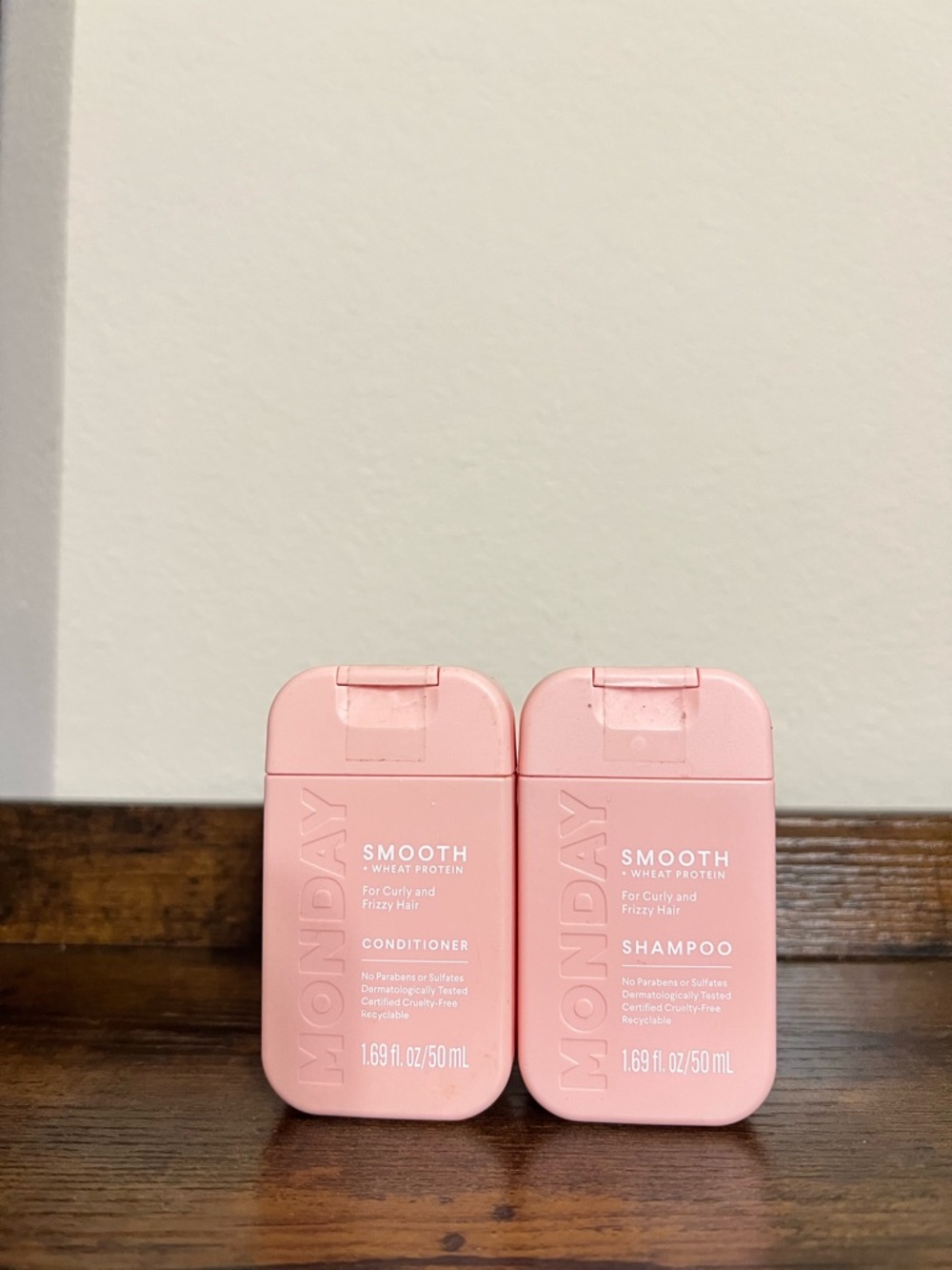Monday Haircare Smooth Shampoo +Conditioner MINI Travel Set  1.69oz 50ml Ea